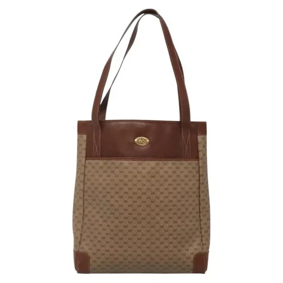 GUCCI Micro GG Supreme Tote Bag PVC Beige Gold 002 37 0035 Auth ep10439 - Picture 3 of 15